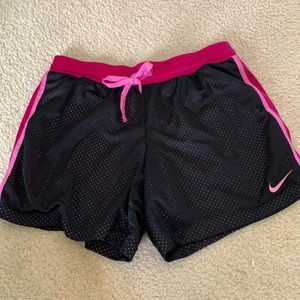 Nike Pink and Black Dry Fit Running Shorts Athletic Sz Small
